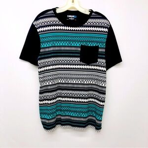 Men's Tony Hawk Black Tribal Print T Shirt